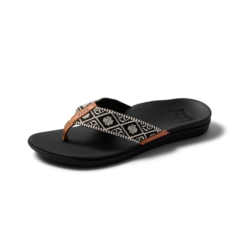 Reef Ortho Woven Women's Sandals Black/white - 9 Medium - Image 1